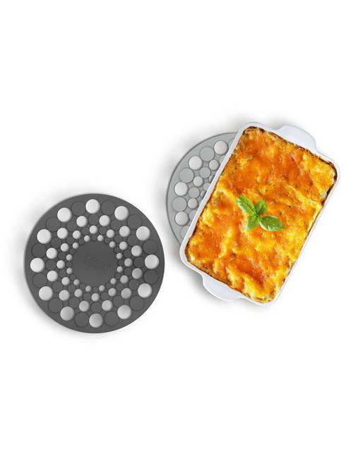 joseph joseph spot-on set of 2 round trivets - grey - 19175540 - Very Small Image - 1