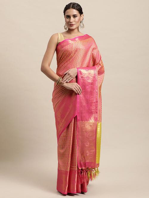 self design woven saree - 19176190 - Very Small Image - 1