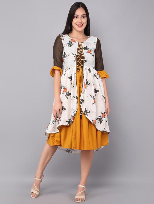 women's layered floral dress - 19177057 - Very Small Image - 1