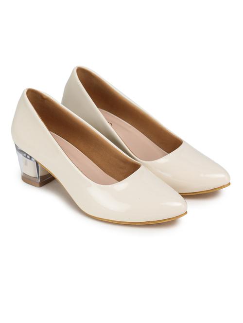 white solid pointed mid heels - 19177929 - Very Small Image - 1