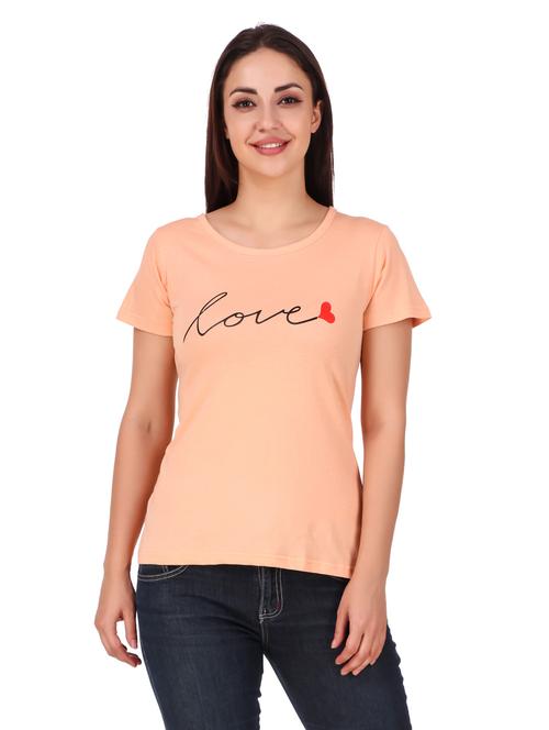 orange printed regular tee - 19178260 - Very Small Image - 1