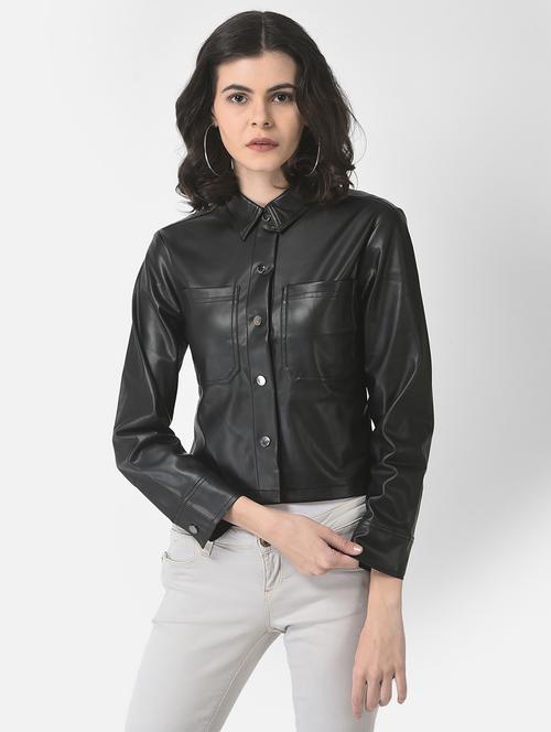 solids leatherette jacket - 19178445 - Very Small Image - 1