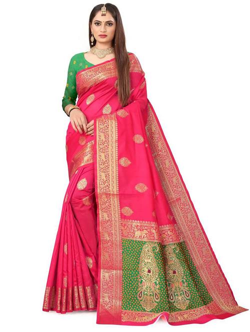 women's banarasi saree - 19179394 - Very Small Image - 1