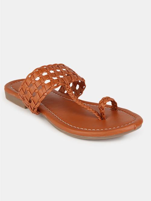 tan synthetic slippers flip flops - 19179625 - Very Small Image - 1