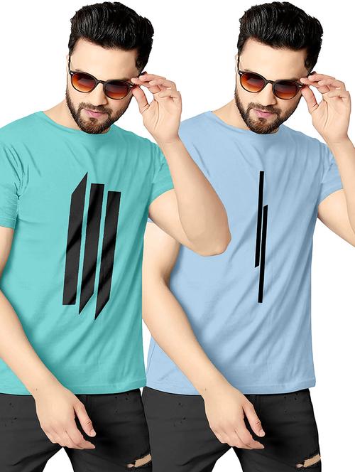 men pack of 2 printed combo t-shirts - 19182141 - Very Small Image - 1