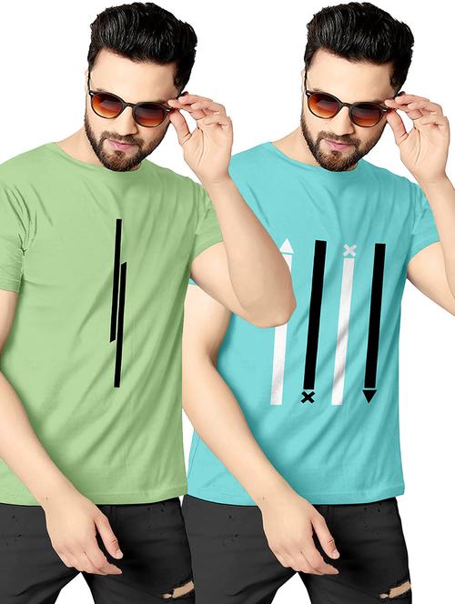 men pack of 2 printed combo t-shirts - 19182237 - Very Small Image - 1