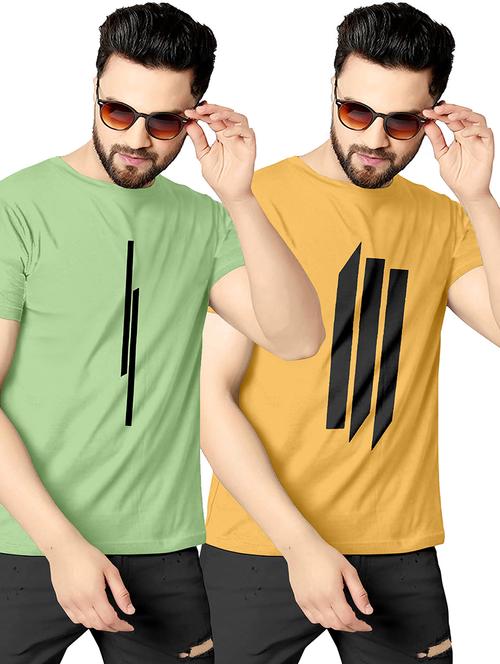 men pack of 2 printed combo t-shirts - 19182250 - Very Small Image - 1