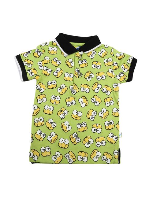 green short sleeve printed polo t-shirt - 19182775 - Very Small Image - 1