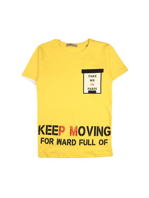 yellow short sleeve printed t-shirt - 19182781 - Very Small Image - 1