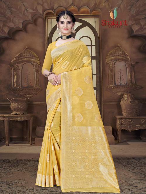 self design banarasi saree - 19183539 - Very Small Image - 1