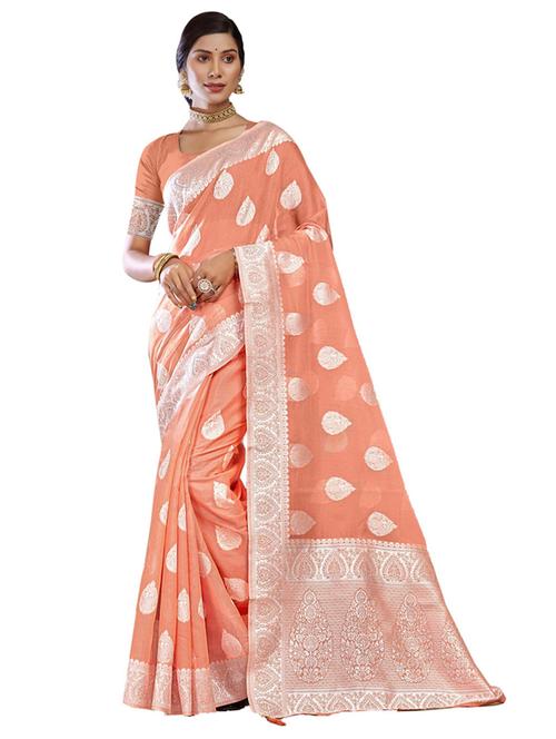 self design woven saree with blouse - 19183728 - Very Small Image - 1