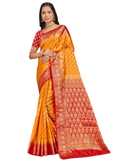 self design woven saree with blouse - 19183747 - Very Small Image - 1
