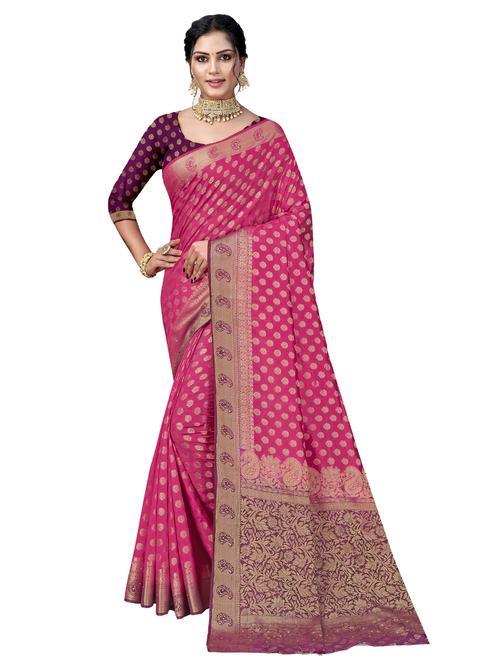 ethnic wear pink color saree set - 19183777 - Very Small Image - 1