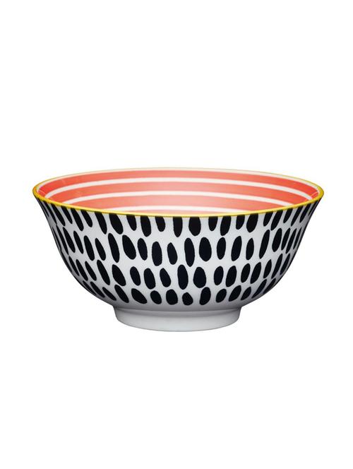 stoneware swirl and spots bowl - 19183875 - Very Small Image - 1