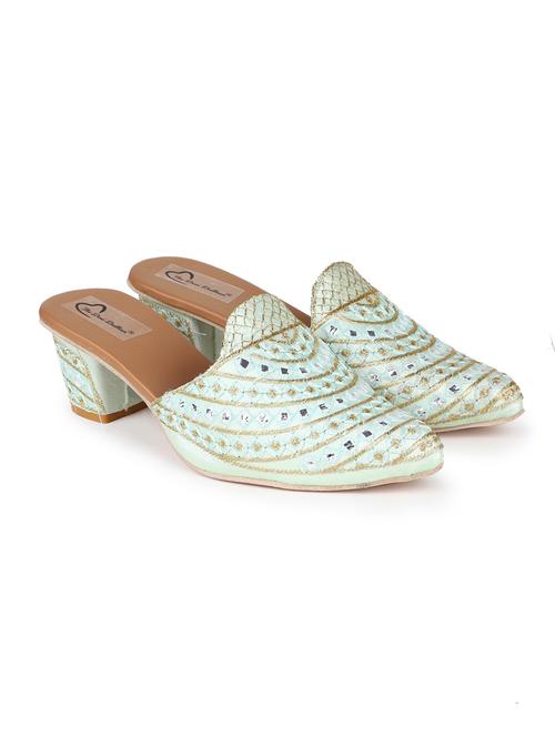 embellished mules wedge - 19184012 - Very Small Image - 1