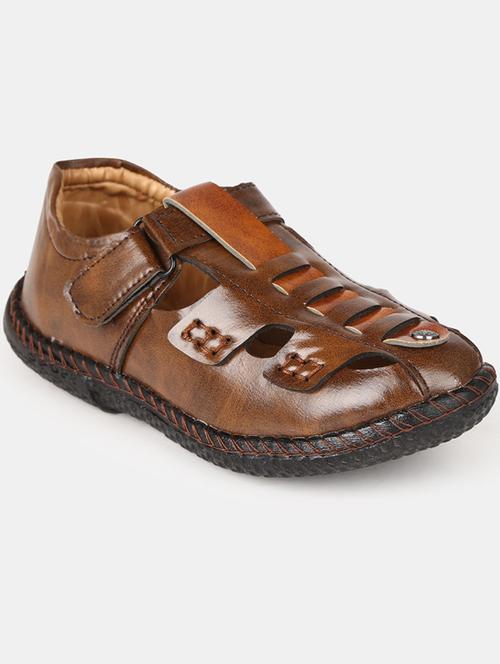 brown solids sandals & floaters - 19184056 - Very Small Image - 1