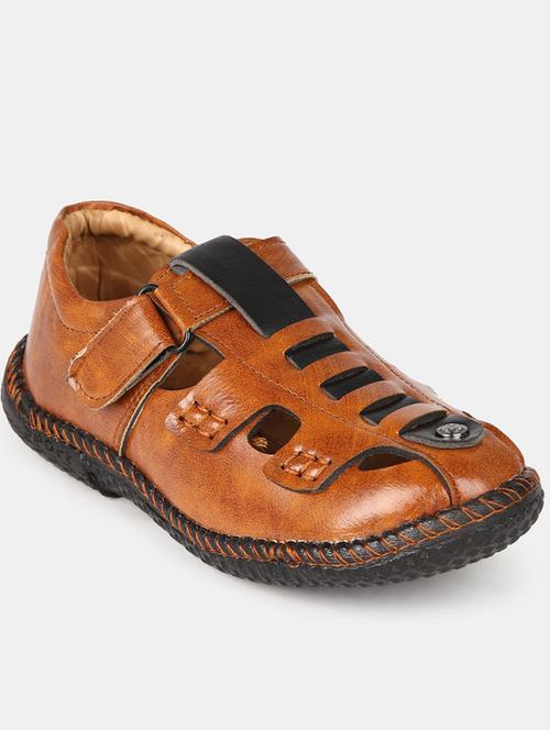 brown solids sandals & floaters - 19184058 - Very Small Image - 1