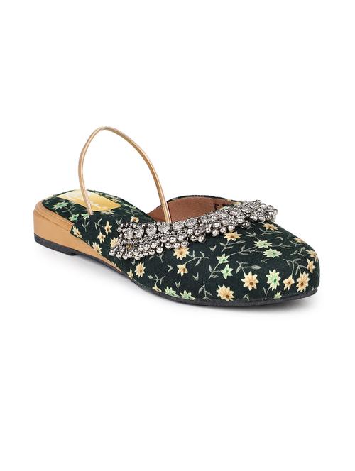green synthetic flat forms sandals - 19184066 - Very Small Image - 1