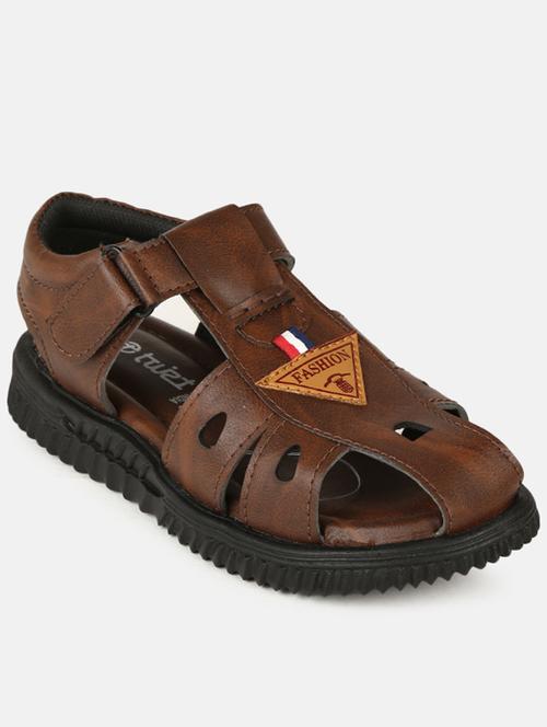 brown solids sandals & floaters - 19184067 - Very Small Image - 1