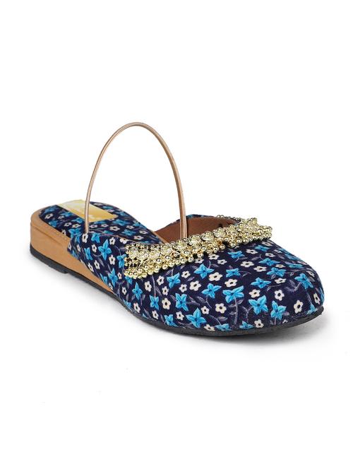 blue synthetic flat forms sandals - 19184085 - Very Small Image - 1