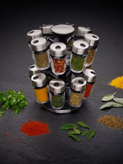 herb and spices premium carousel, 16 filled jar - 19184263 - Very Small Image - 1