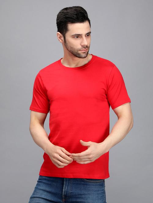 red solid regular tee - 19184330 - Very Small Image - 1