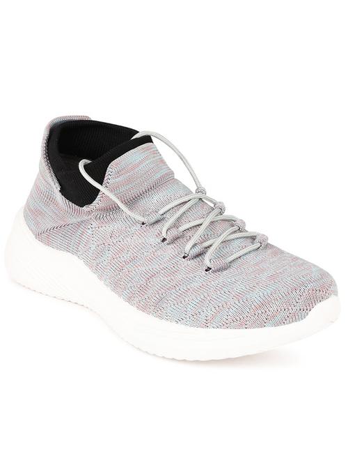 grey fabric laceup sports shoes - 19185167 - Very Small Image - 1