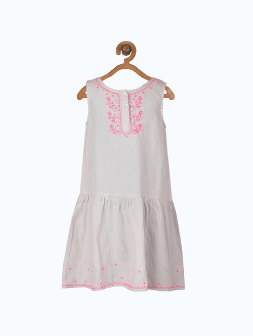 silver embroidered frock - 19185819 - Very Small Image - 1