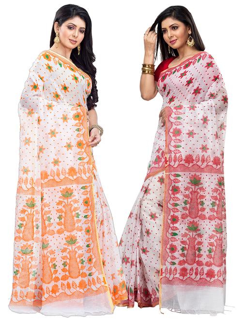 women's saree combo - 19186052 - Very Small Image - 1