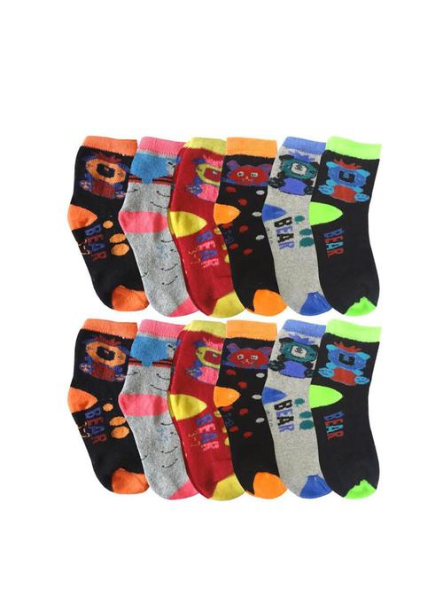 pack of 12 multi colored ankle length sock - 19186566 - Very Small Image - 1
