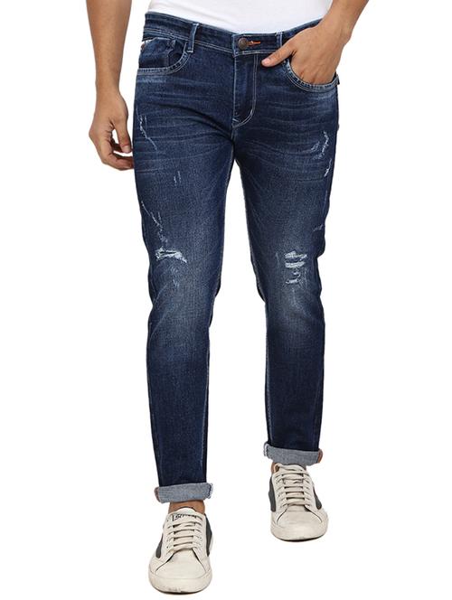 mens slim fit distressed jeans - 19186699 - Very Small Image - 1