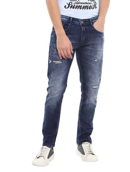 mens slim fit distressed jeans - 19186825 - Very Small Image - 1