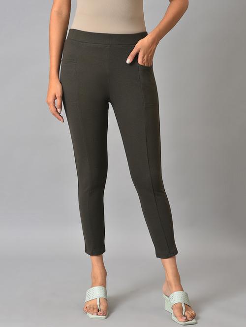 high rise solid leggings - 19186863 - Very Small Image - 1