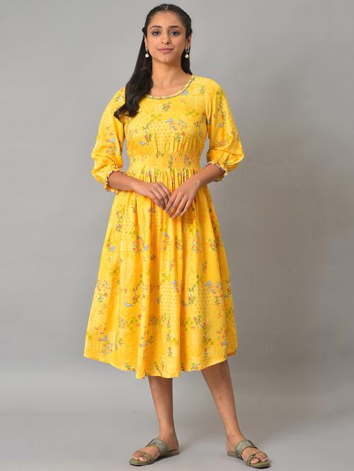 women's fit & flare floral dress - 19186912 - Very Small Image - 1