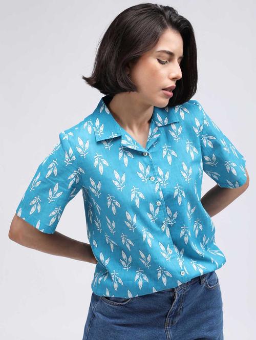 blue printed top - 19187452 - Very Small Image - 1