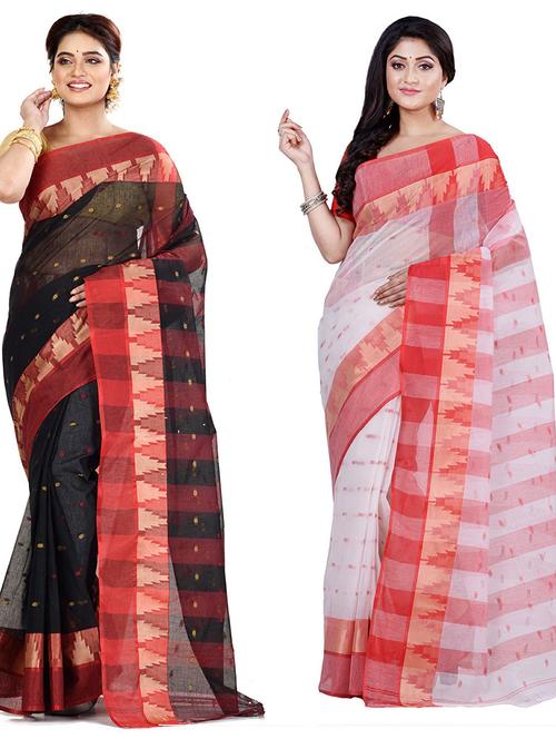 women's saree combo - 19187576 - Very Small Image - 1