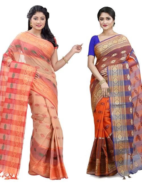 women's saree combo - 19187593 - Very Small Image - 1