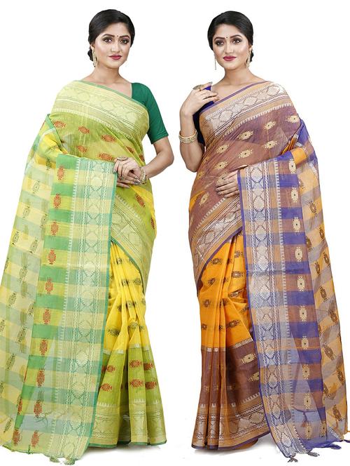 women's saree combo - 19187614 - Very Small Image - 1