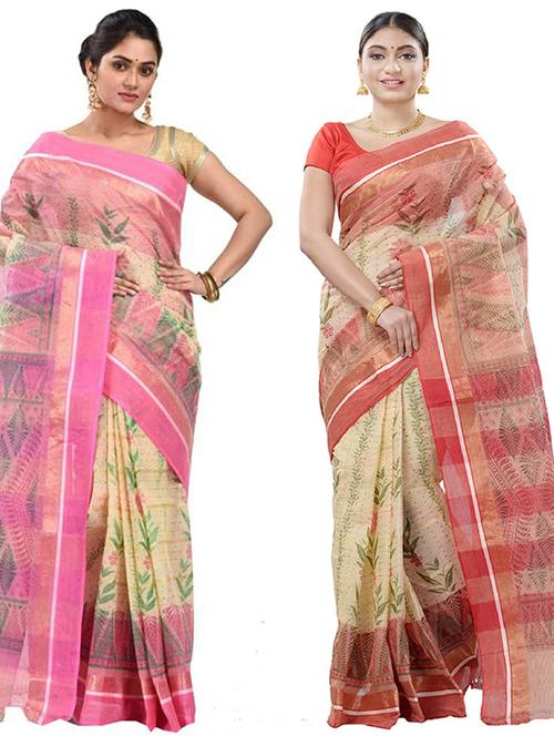 women's saree combo - 19187636 - Very Small Image - 1