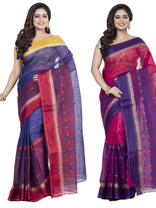 women's saree combo - 19187653 - Very Small Image - 1