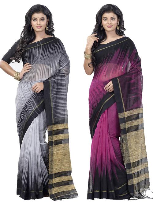 women's saree combo with blouse - 19187665 - Very Small Image - 1