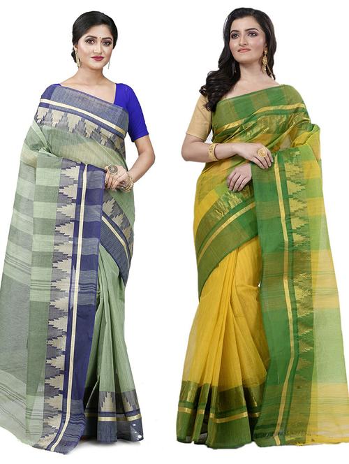 women's saree combo - 19187703 - Very Small Image - 1