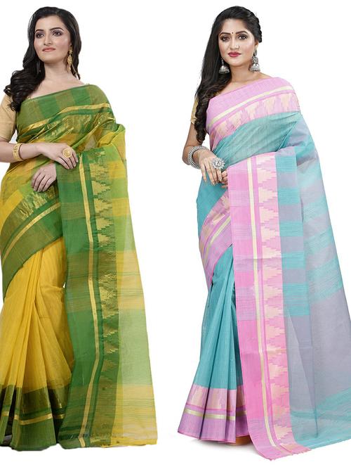 women's saree combo - 19187719 - Very Small Image - 1