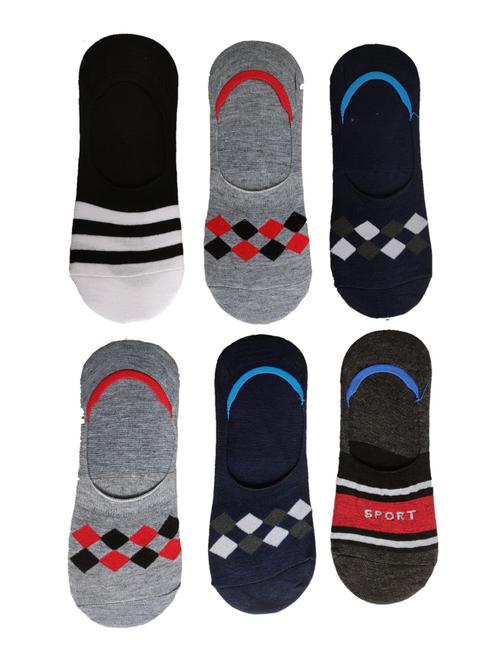 pack of 6 multi colored no show sock - 19187792 - Very Small Image - 1