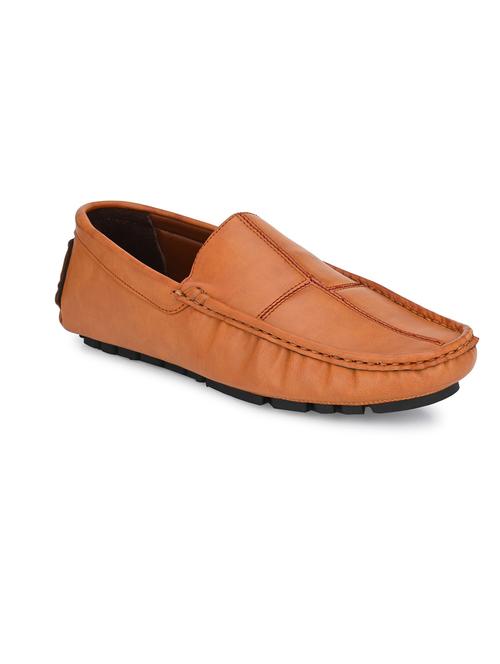 tan synthetic slip on loafers - 19189976 - Very Small Image - 1