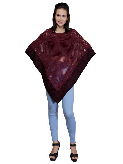 red acrylic poncho - 19190041 - Very Small Image - 1