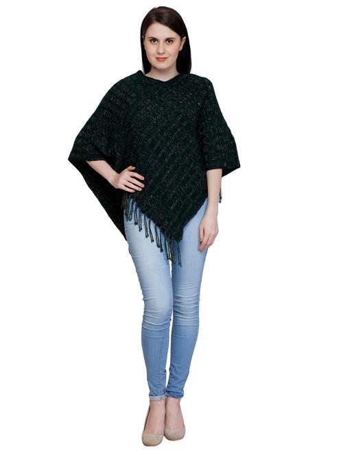 green acrylic poncho - 19190047 - Very Small Image - 1