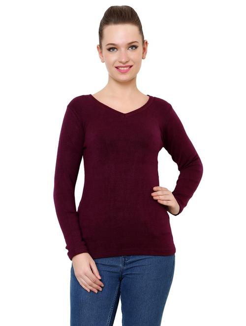 women's straight v neck top - 19193119 - Very Small Image - 1