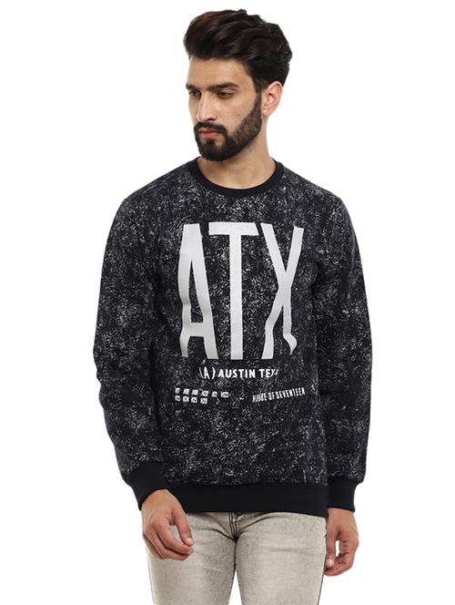 mens front print sweatshirt - 19196205 - Very Small Image - 1