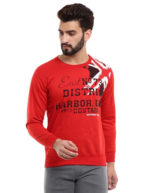 mens front print sweatshirt - 19196277 - Very Small Image - 1